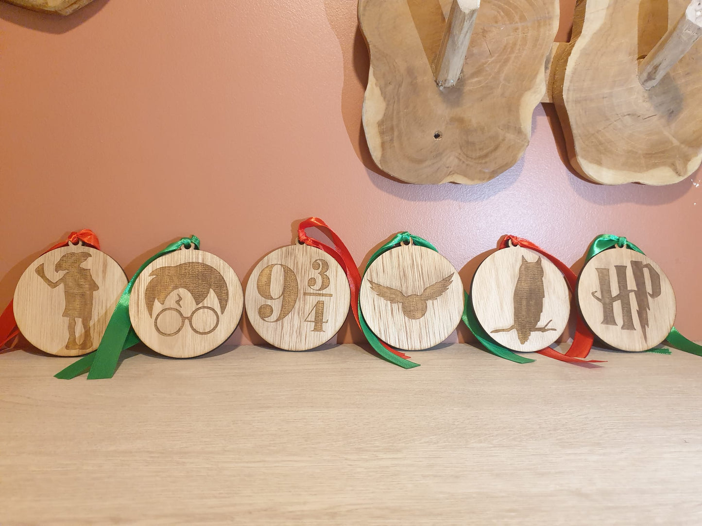 Boules de Noël bois