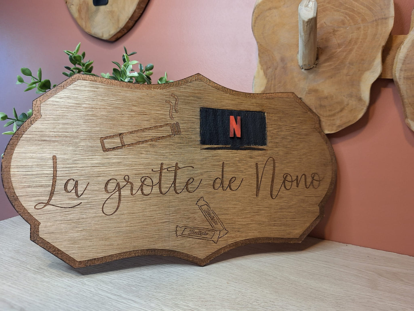 Affiche personnalisée en bois