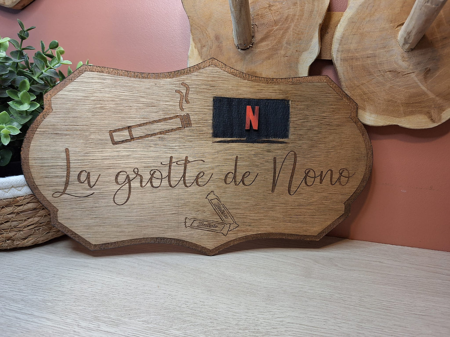 Affiche personnalisée en bois