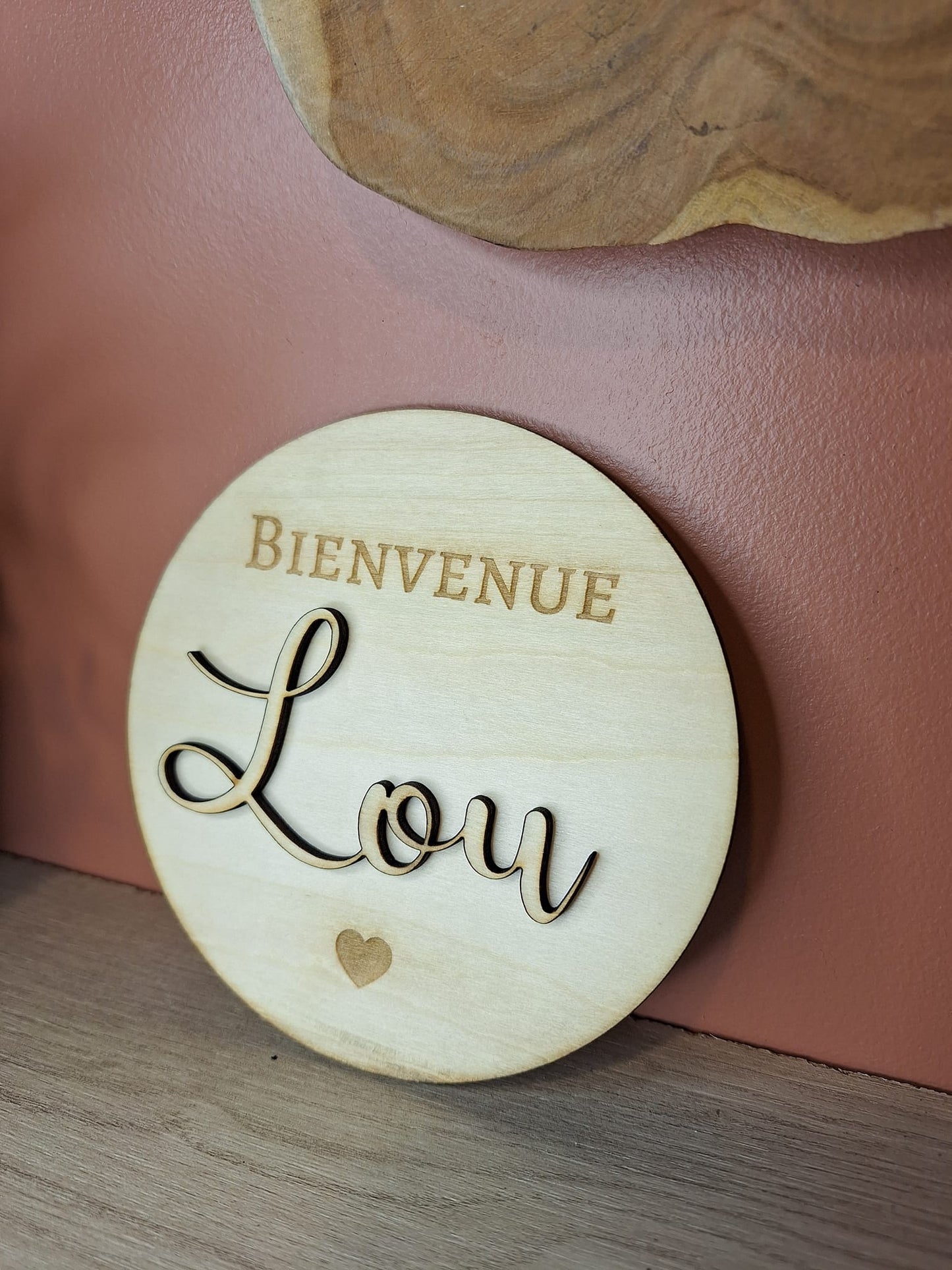 Rond bienvenue prénom avec ou sans support