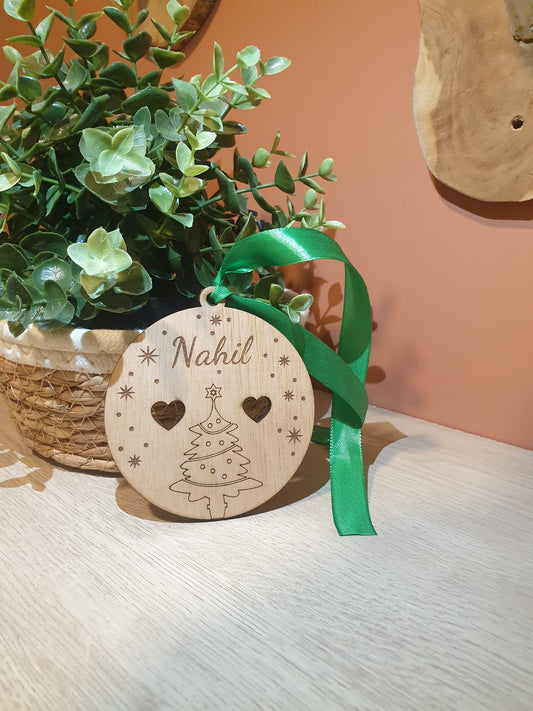 Boules de Noël bois