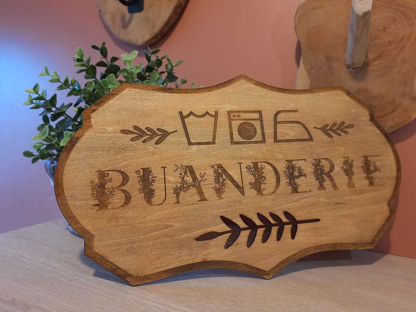 Affiche personnalisée en bois