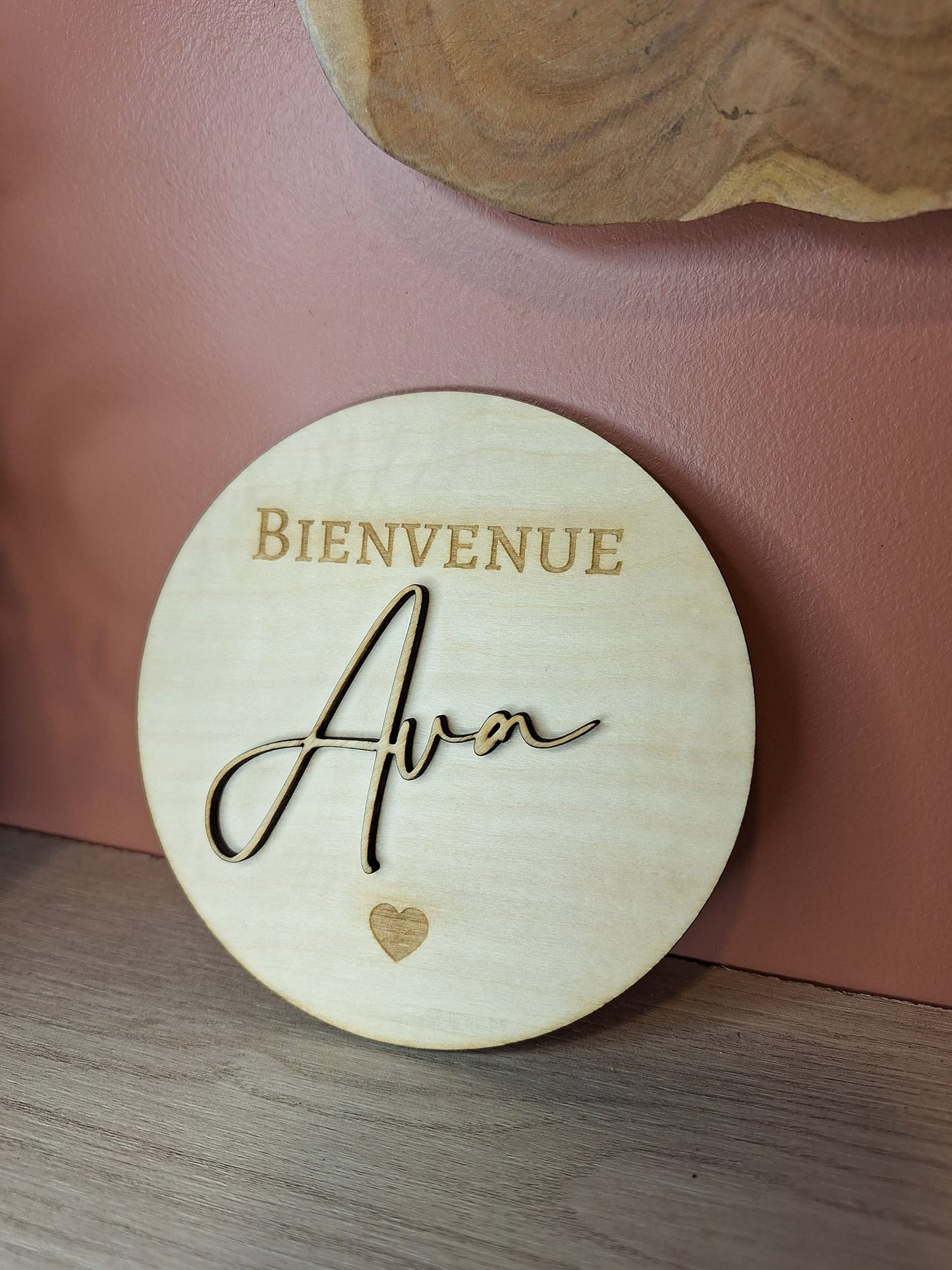 Rond bienvenue prénom avec ou sans support