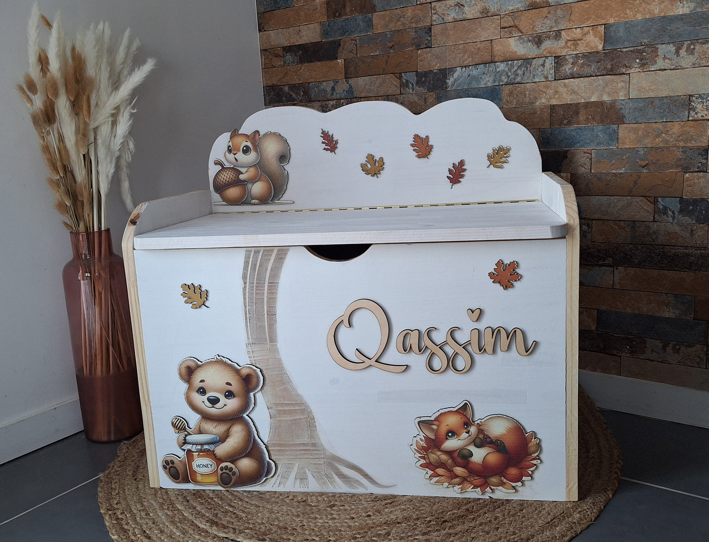 Banc coffre enfants personnalisé