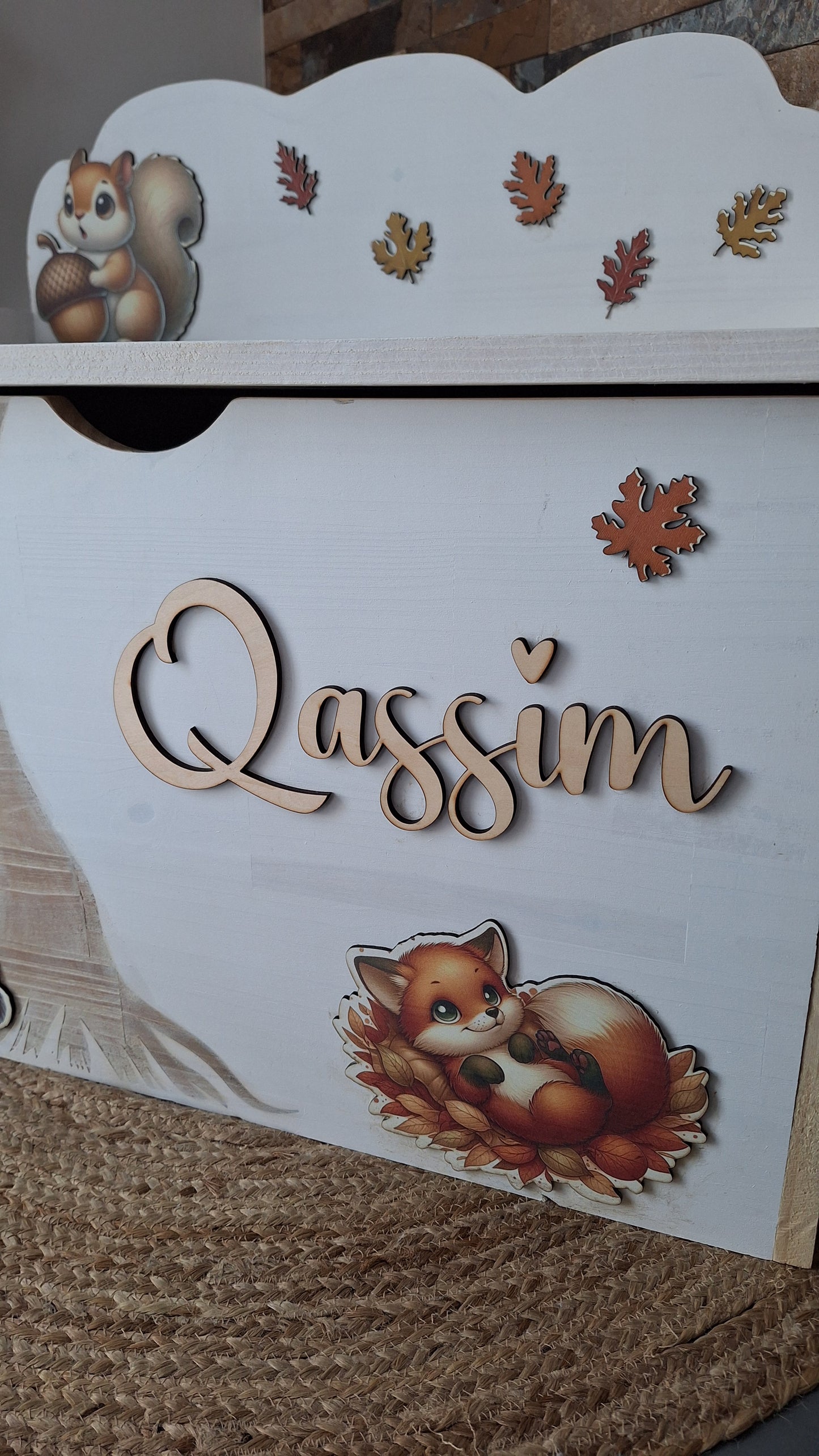 Banc coffre enfants personnalisé