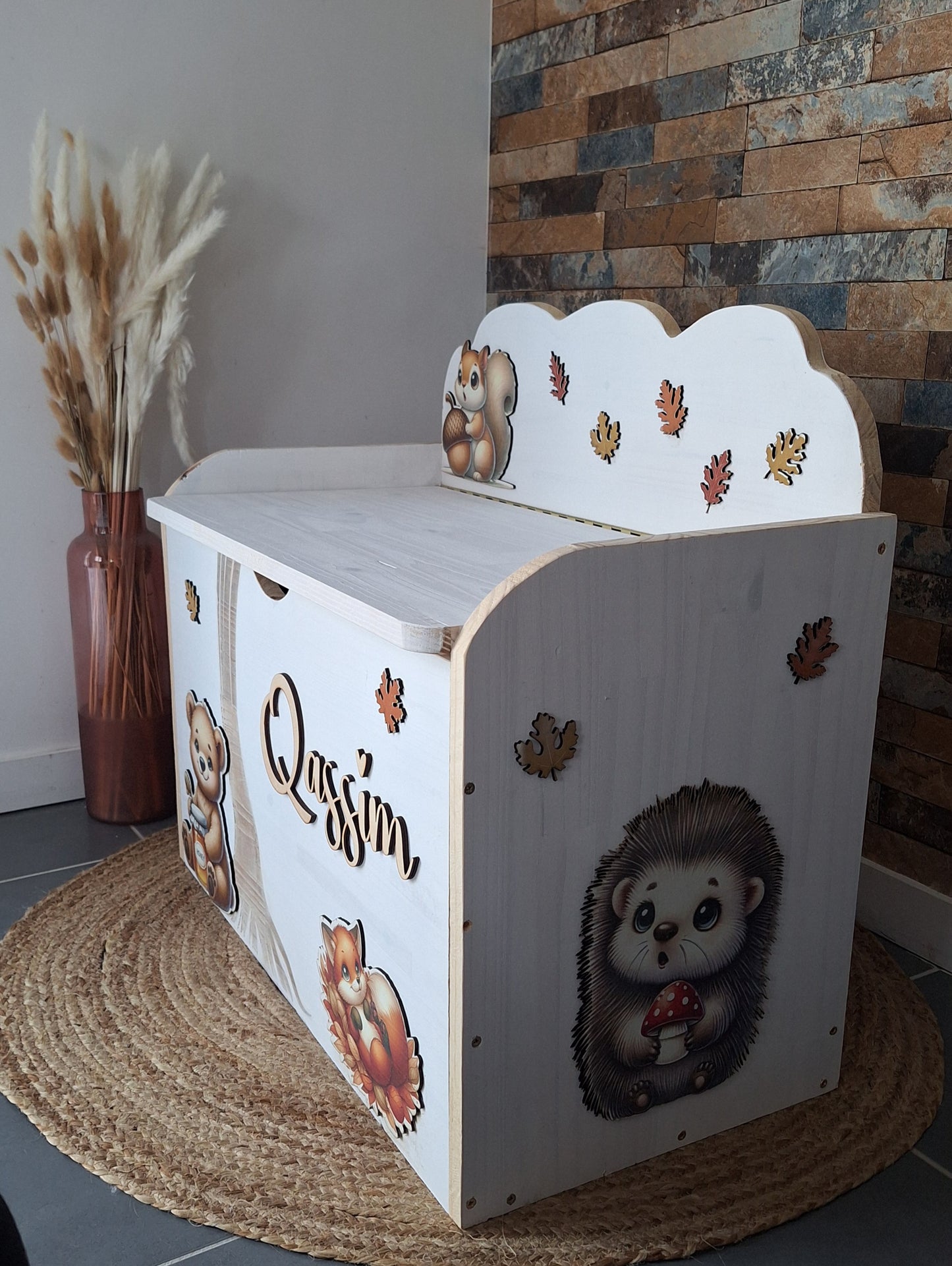 Banc coffre enfants personnalisé