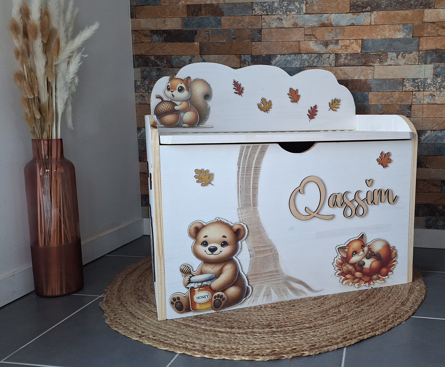 Banc coffre enfants personnalisé
